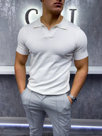 Polo Col Cubain - Blanc
