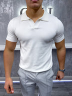 Polo Col Cubain - Blanc