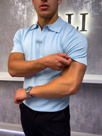 Polo a Collo Cubano - Azzurro Baby