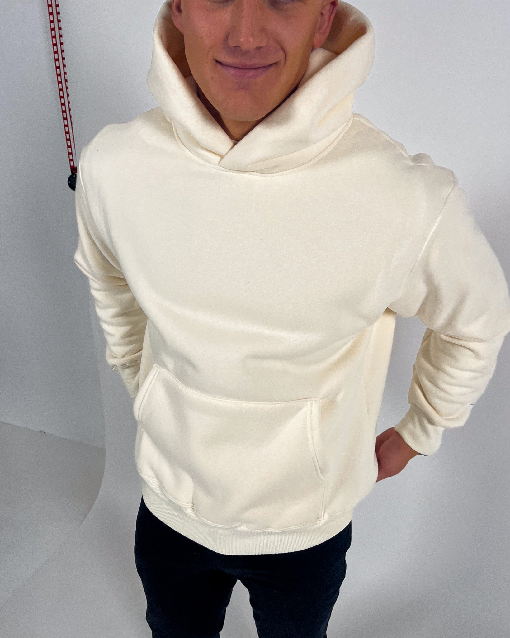 Felpa con cappuccio Cali di grandi dimensioni - Crema