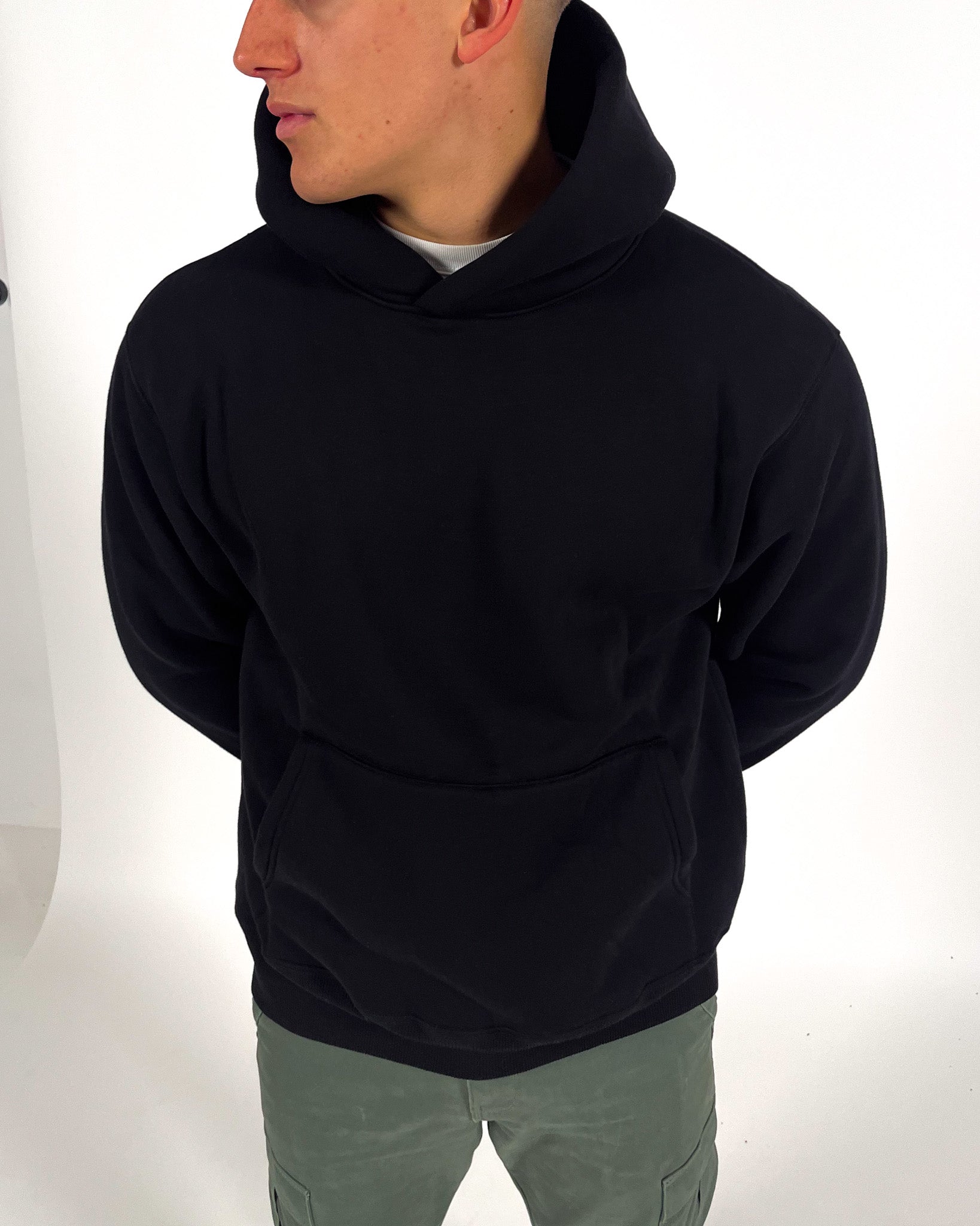 Felpa con cappuccio Cali di grandi dimensioni - Black