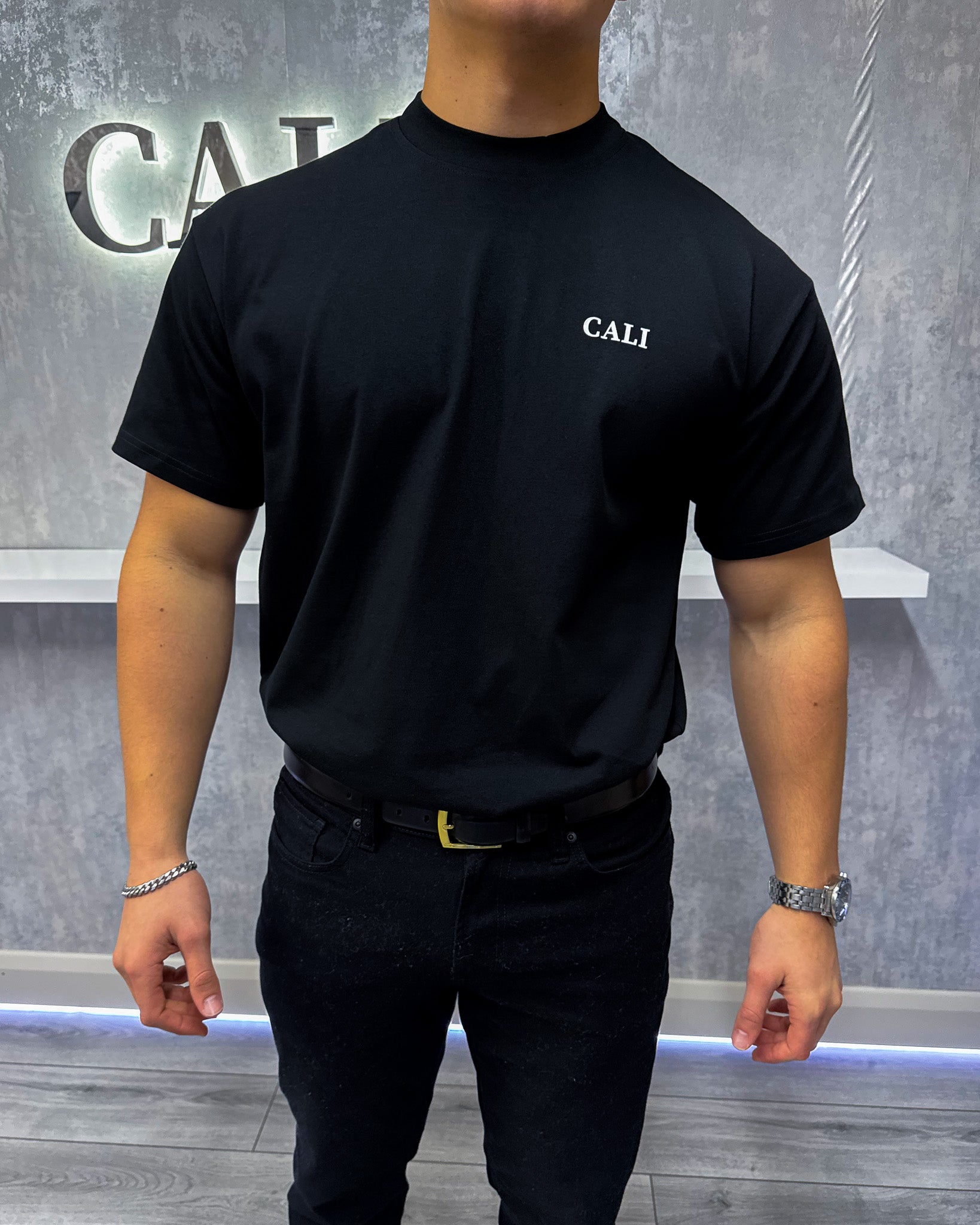 T-shirt met grote print (beperkte editie) - Zwart