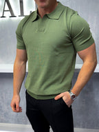 Poloshirt mit kubanischem Kragen – Khaki