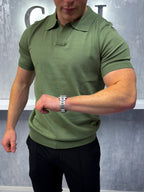 Poloshirt mit kubanischem Kragen – Khaki