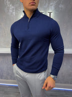 De Costello - Trui met halve rits - Marine