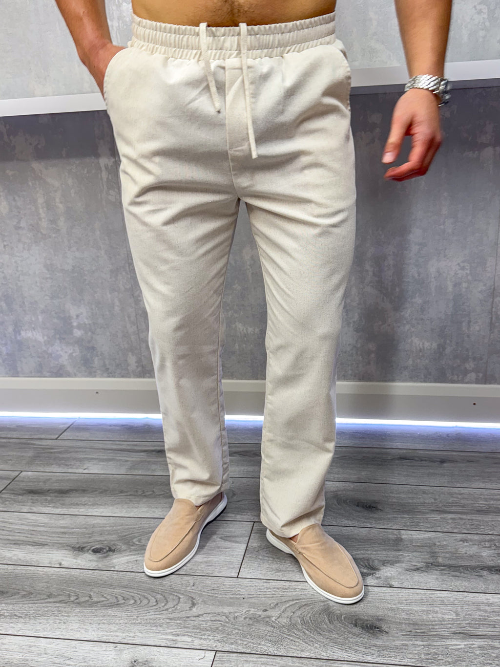 Pantaloni di lino - Farina d'avena