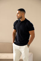 Polo Col Cubain - Noir