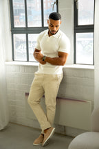 Polo Col Cubain - Blanc