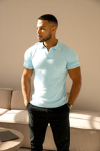 Polo a Collo Cubano - Azzurro Baby
