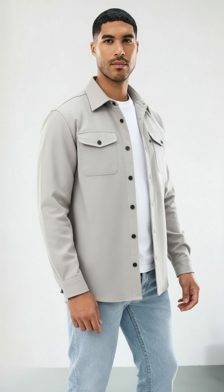 Callum | Mens Cotton Overshirt - Regular fit