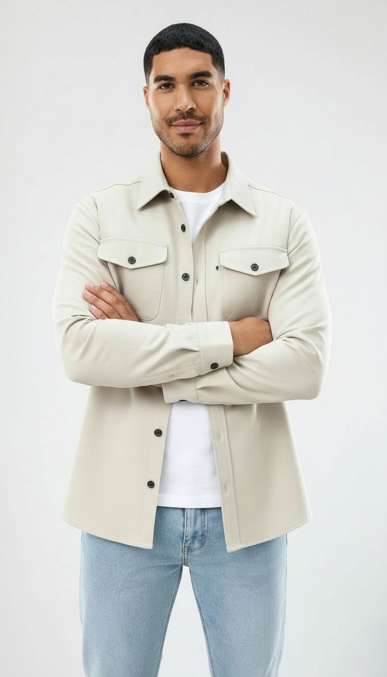 Callum | Mens Cotton Overshirt - Regular fit