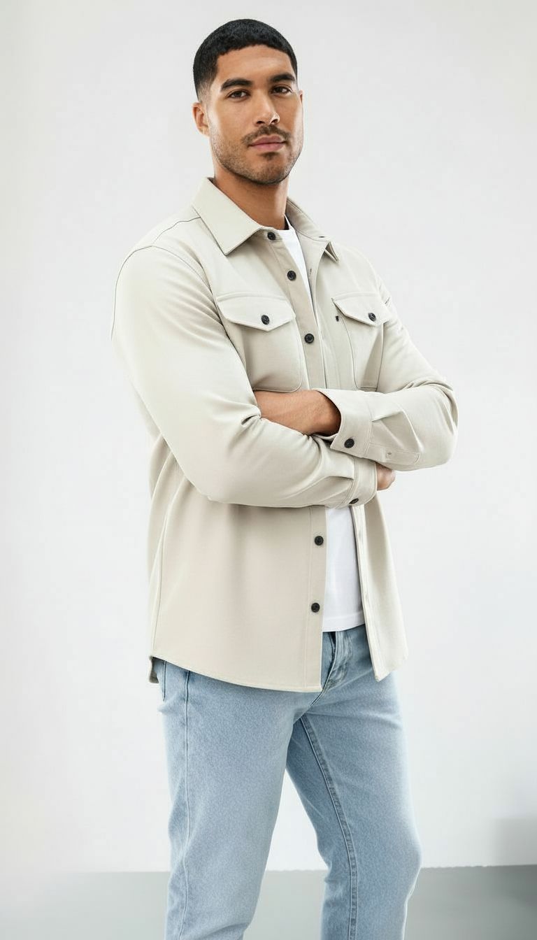 Callum | Mens Cotton Overshirt - Regular fit