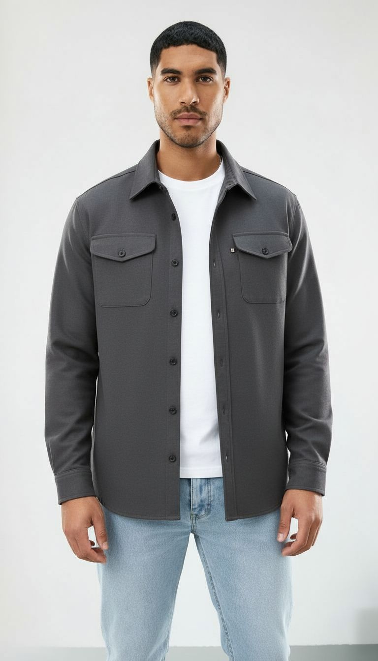 Callum | Mens Cotton Overshirt - Regular fit