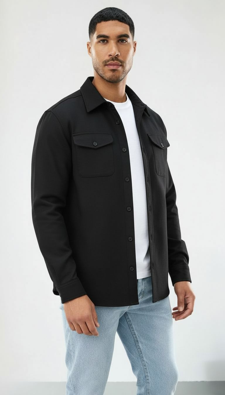 Callum | Mens Cotton Overshirt - Regular fit