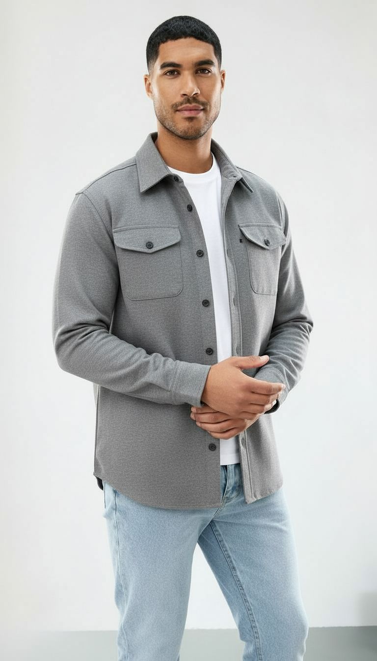Callum | Mens Cotton Overshirt - Regular fit
