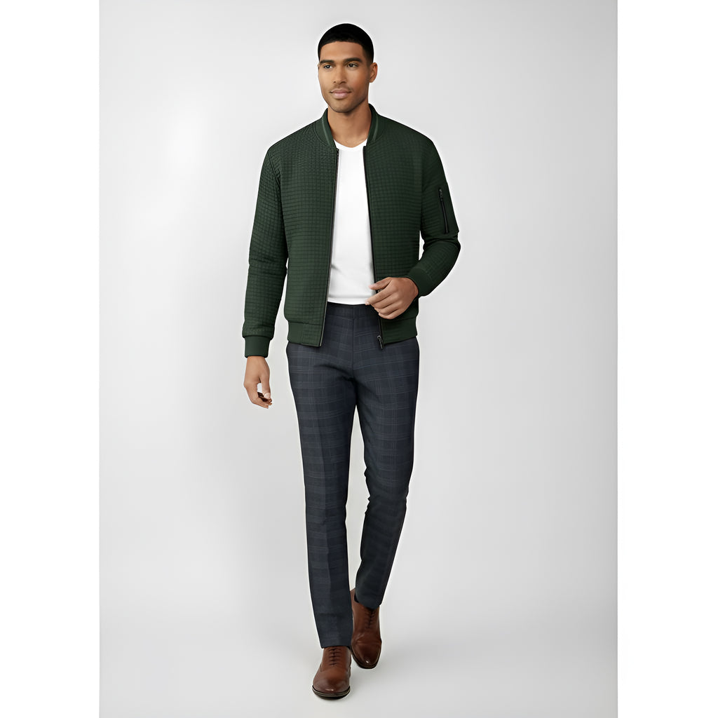 Heren-Trui met halflange ritssluiting - Zachte katoenmix Warme trui