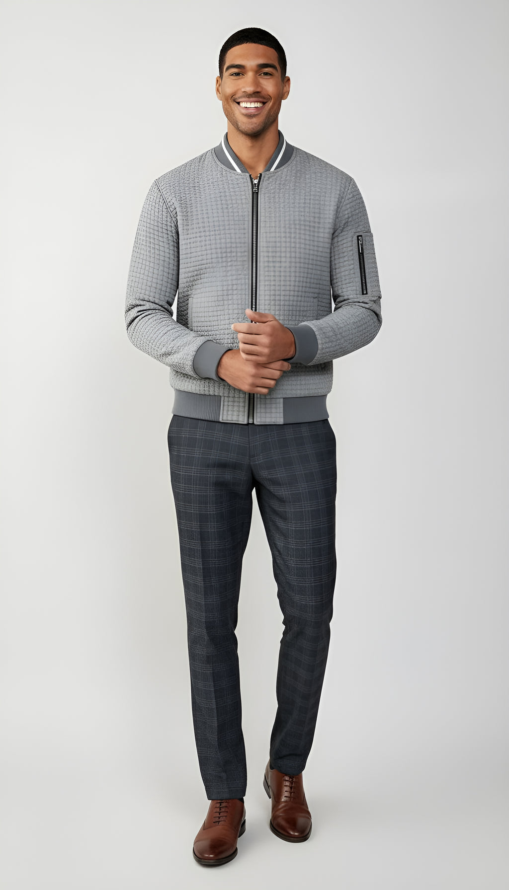 Heren-Trui met halflange ritssluiting - Zachte katoenmix Warme trui