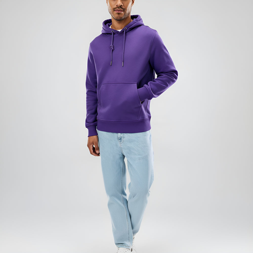 Men's Hoodie – Soft Cotton Blend Pullover with Adjustable Hood & Kangaroo Pocket for Everyday Comfort