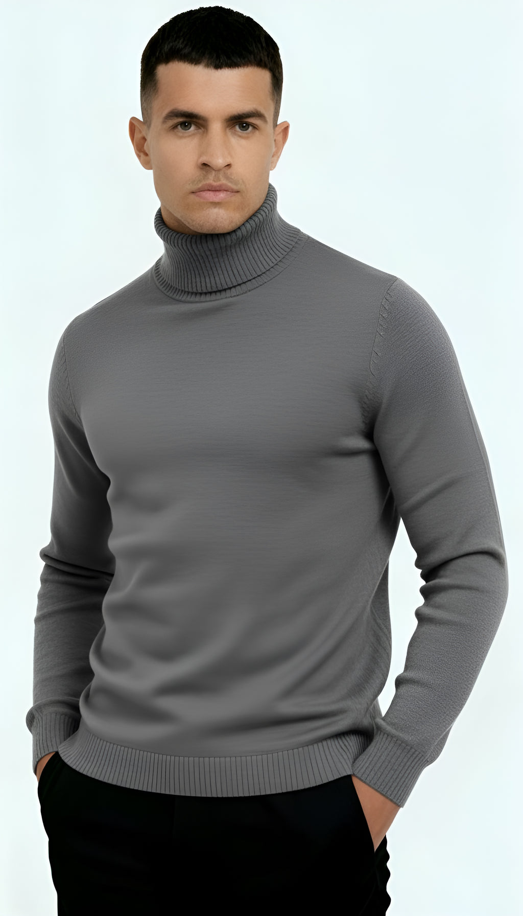 Men’s Classic Turtleneck Sweater – Warm, Stylish & Versatile Knitwear