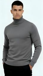 Men’s Classic Turtleneck Sweater – Warm, Stylish & Versatile Knitwear