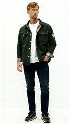 Heren Trucker Shacket - Casual Overshirt Jacket van gewaxt katoen voor alledaags & outdoorgebruik