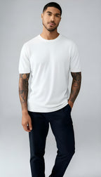 Paris - knitted mens T-shirt , wool blend.