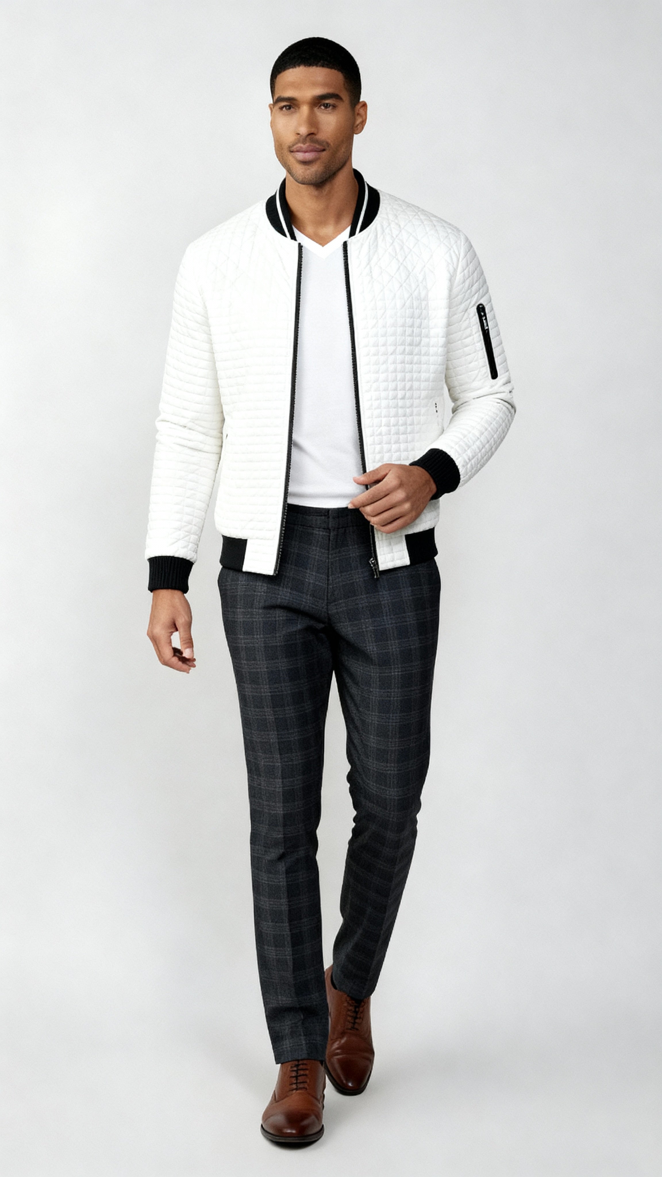 Heren-Trui met halflange ritssluiting - Zachte katoenmix Warme trui