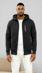 Casual herenjack met capuchon - lichtgewicht windjack met rits voor buitengebruik in de lente en herfst