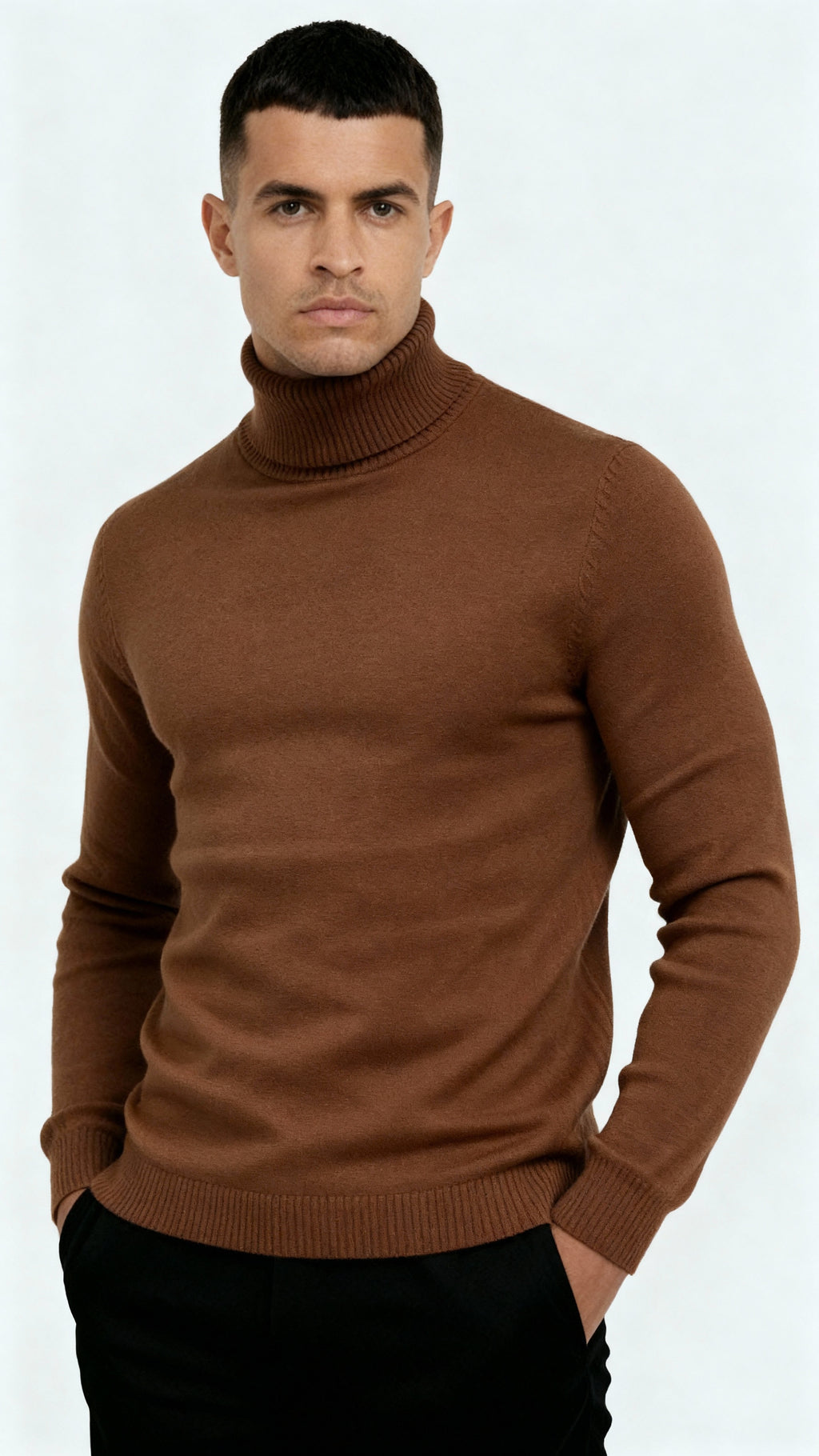 Men’s Classic Turtleneck Sweater – Warm, Stylish & Versatile Knitwear