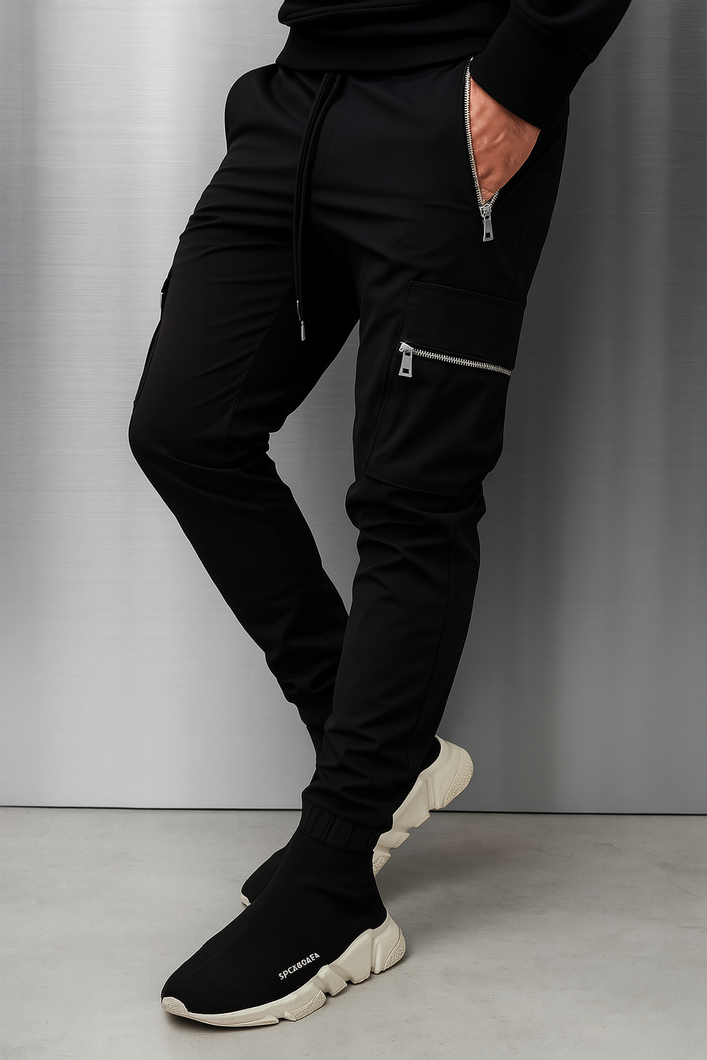 Luxe Cargo Pants - Black