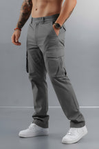 Wide fit cargo pants with side pockets