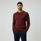 Men’s Crew Neck Jumper with Diamond Pattern – Classic Knit Sweater for Smart & Casual Style
