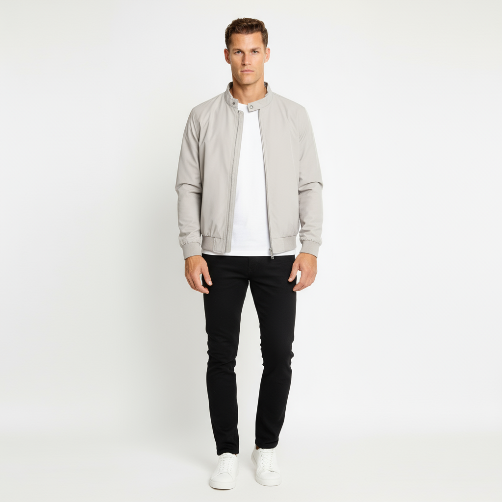 Men’s Lightweight Bomber Jacket - Sporty, Breathable & Stylish Casual Outerwear