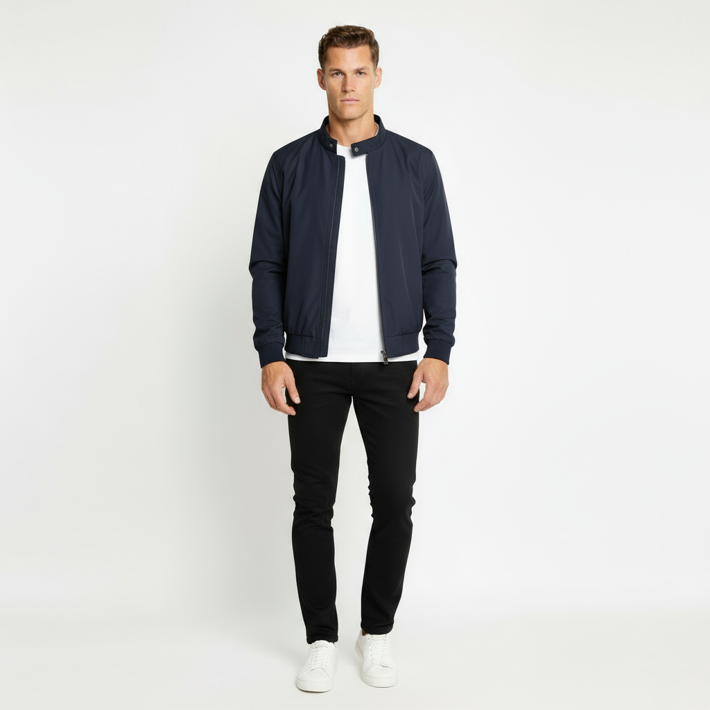 Men’s Lightweight Bomber Jacket - Sporty, Breathable & Stylish Casual Outerwear