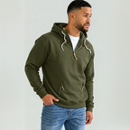 Men’s Half-Zip Hoodie - Adjustable Drawstring Hood & Comfortable Streamlined Fit