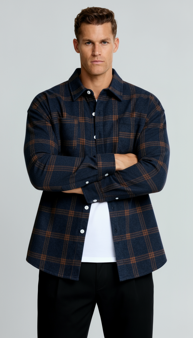 Geruit herenoverhemd - Klassiek ruitpatroon, comfortabele pasvorm en veelzijdige stijl