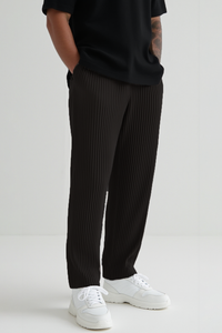 Bundfaltenhose - Schwarz